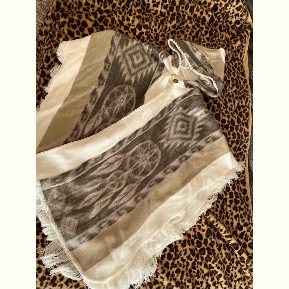 Handmade Wool Poncho with hood